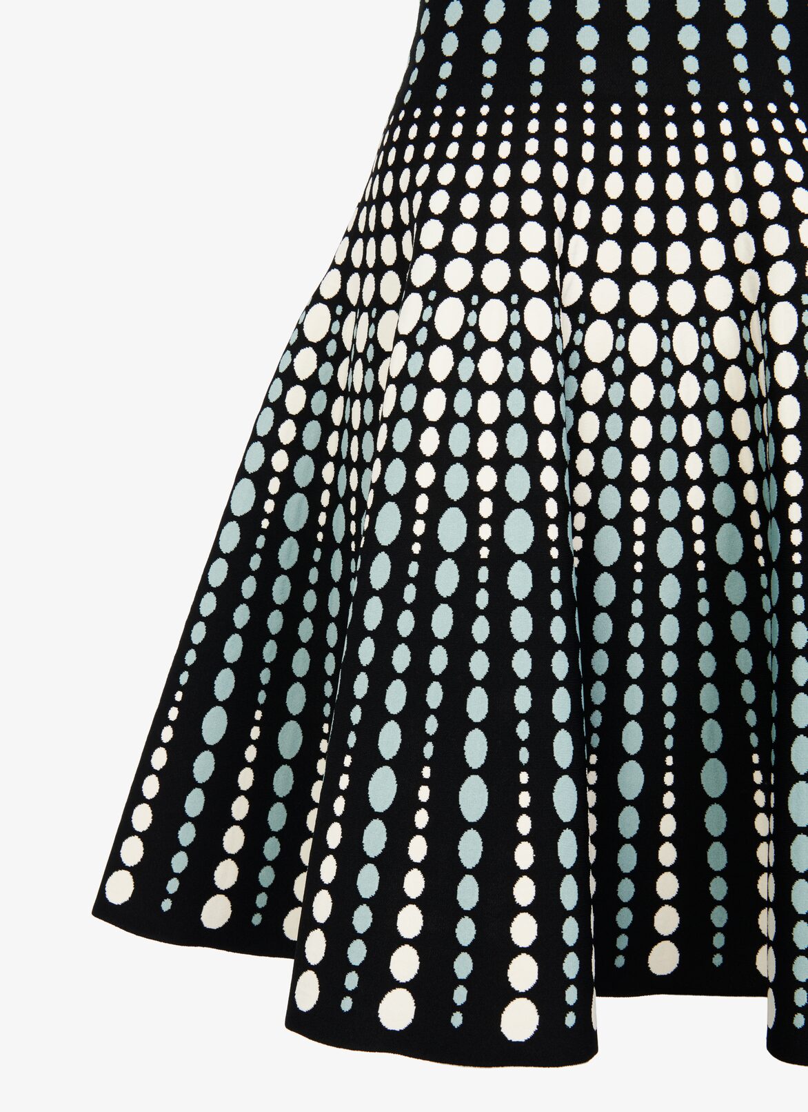 Flared Mesh Skirt ALAÏA BLACK/BLUE FLARED MESH SKIRT